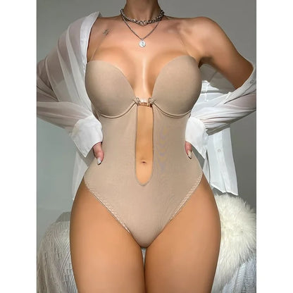 Plunge Backless Body Shaper Bra