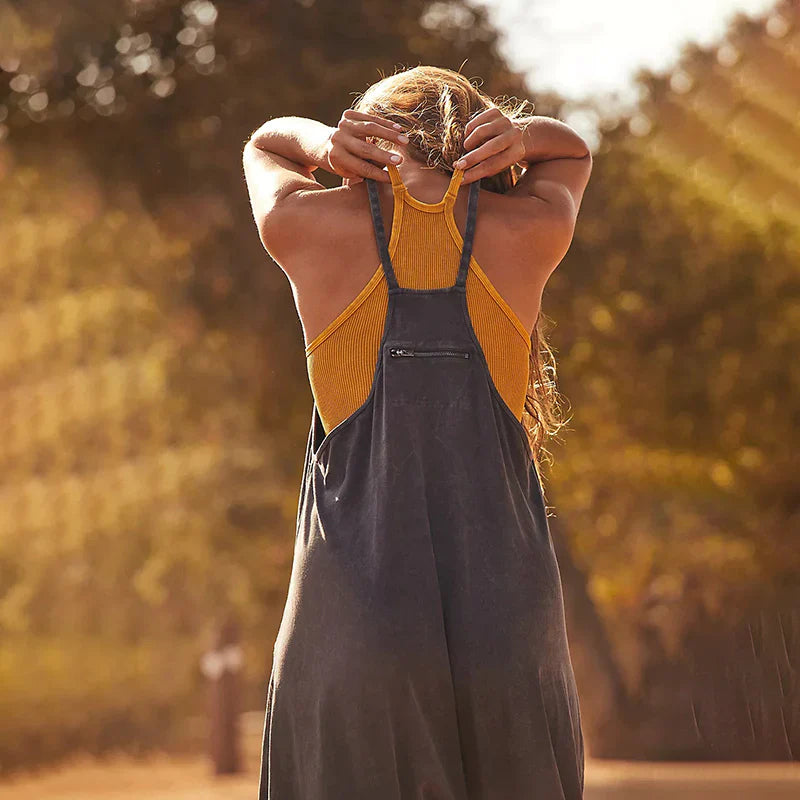 Wide Leg Jumpsuit with Pockets