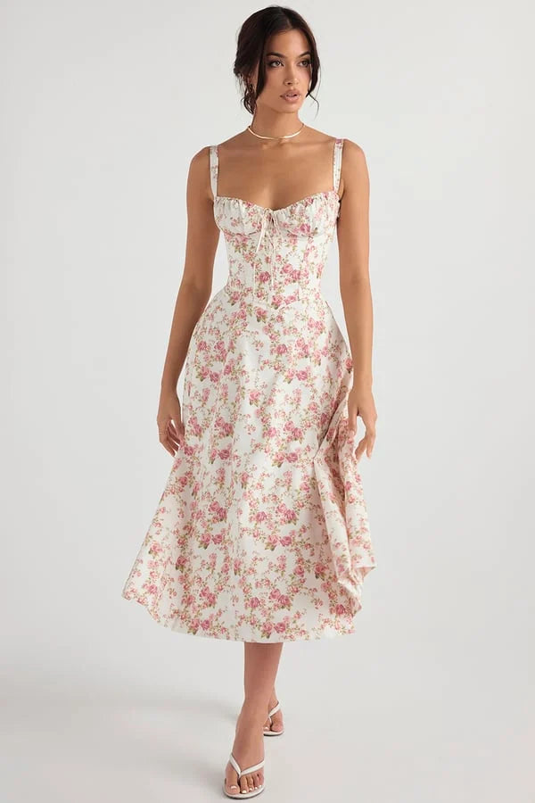 CARMEN PRINT BUSTIER SUNDRESS