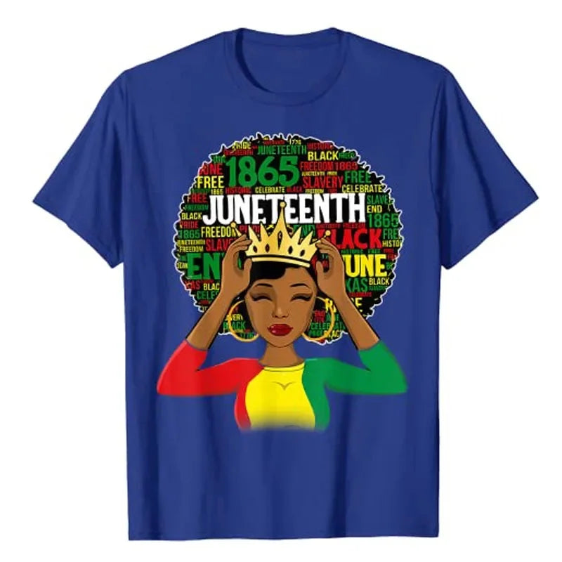 Juneteenth shirt women Queen African American black afro T Shirt