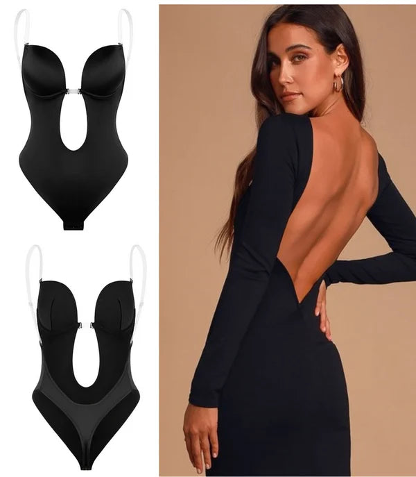 Plunge Backless Body Shaper Bra