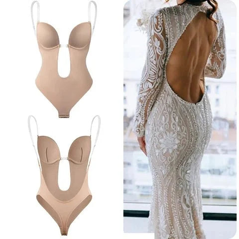 Plunge Backless Body Shaper Bra