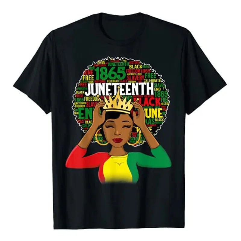 Juneteenth shirt women Queen African American black afro T Shirt