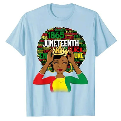 Juneteenth shirt women Queen African American black afro T Shirt