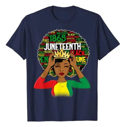 Juneteenth shirt women Queen African American black afro T Shirt