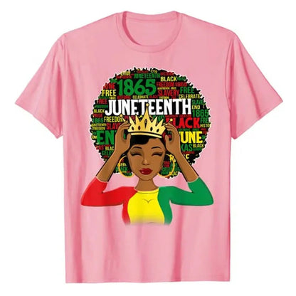 Juneteenth shirt women Queen African American black afro T Shirt