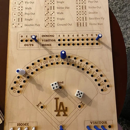 Handmade Baseball Dice Board Game