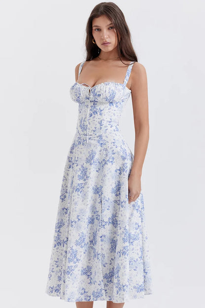 CARMEN PRINT BUSTIER SUNDRESS