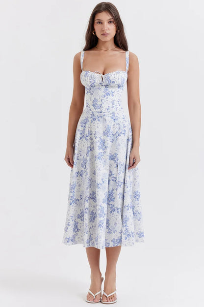 CARMEN PRINT BUSTIER SUNDRESS