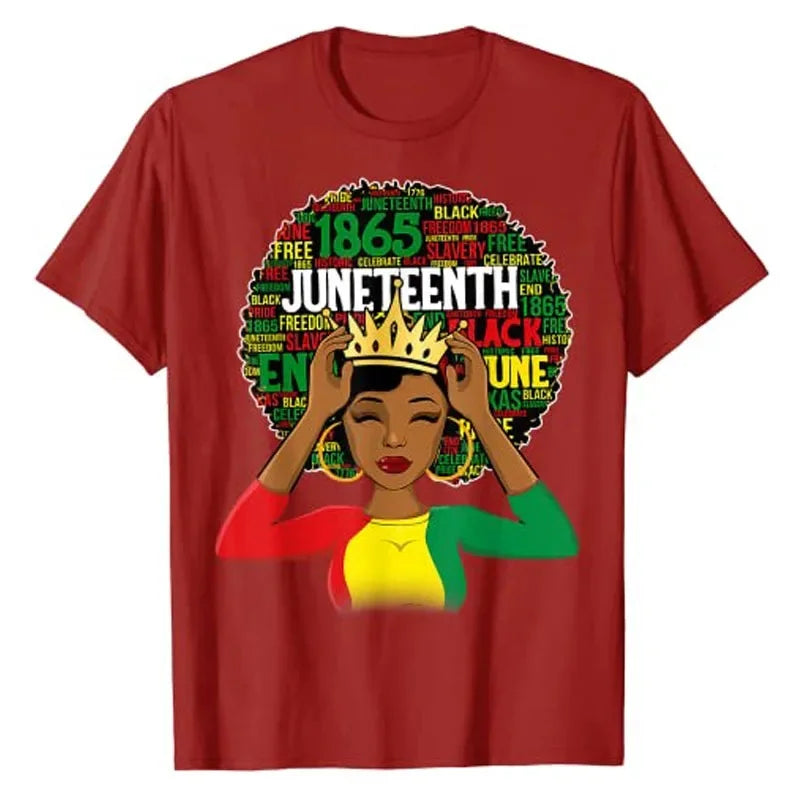 Juneteenth shirt women Queen African American black afro T Shirt