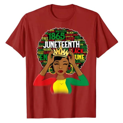 Juneteenth shirt women Queen African American black afro T Shirt