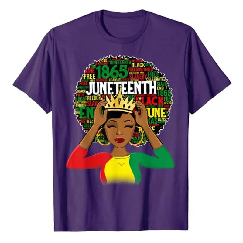 Juneteenth shirt women Queen African American black afro T Shirt