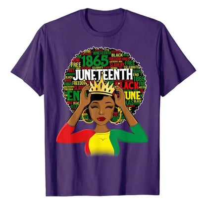 Juneteenth shirt women Queen African American black afro T Shirt