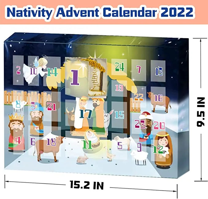 Nativity Advent Calendar - 24 Days of Christmas Nativity Scene Set