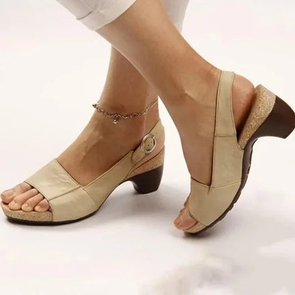 Comfortable Elegant Low Chunky Heel Shoes